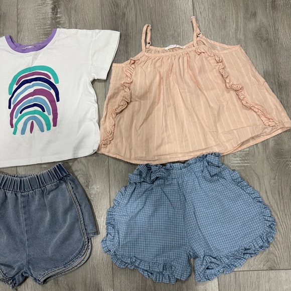 Denim cotton shirt shorts set bundle - Picture 3 of 3